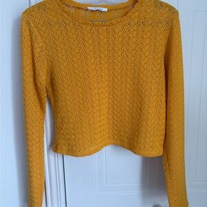 Zara Mustard Knit Sweater
